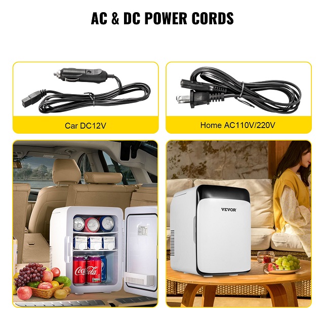 Mini Frigo de Chambre, Mini Réfrigérateur, 10L Petit Frigo, Refrigerateur  Aliments, Boissons, Silencieux, pour Cosmetique, Camping, AC/DC Frigo  Voiture Portable Fonction Chaud/Froid : : Gros électroménager