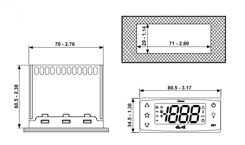 Elektronischer Temperaturregler eliwell IDNext961 HC 230V für