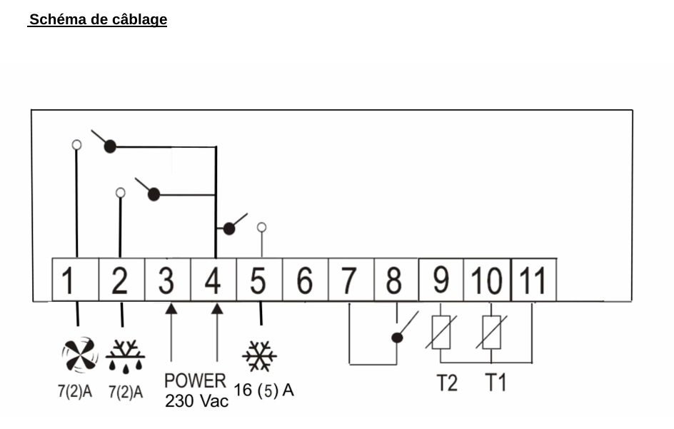 Régulateur Johnson Controls MR53 Schéma électrique