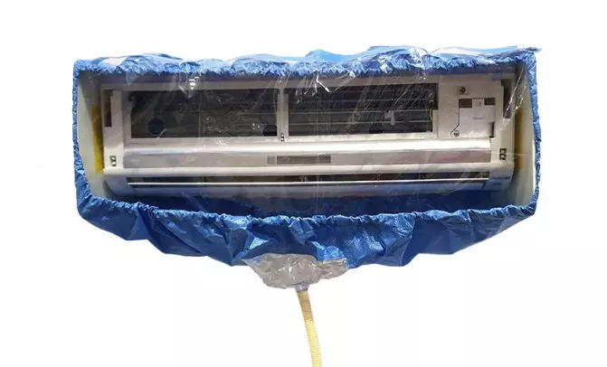 Kit nettoyage climatisation : machine bâche de protection